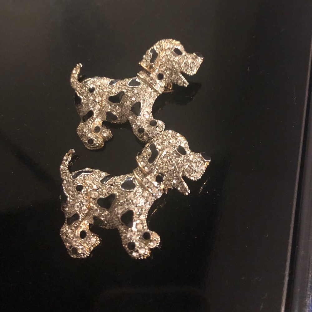 Black/Silver Dog Brooches